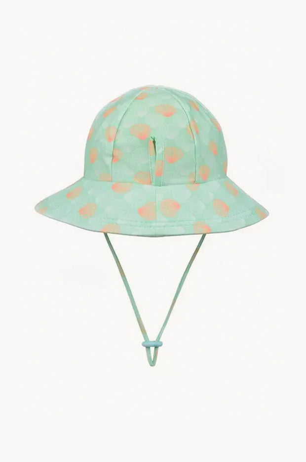 Girls Seashell Ponytail Bucket Sunhat