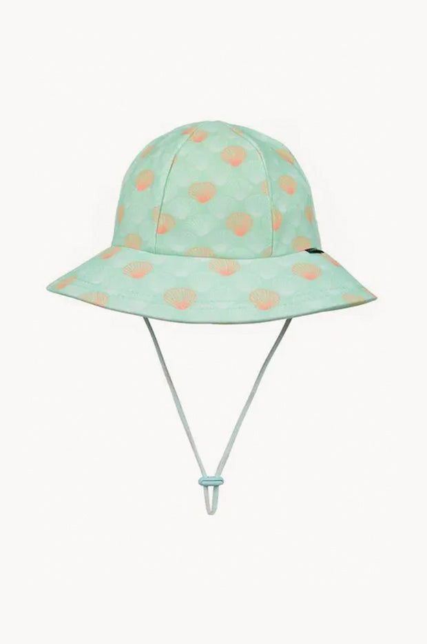 Girls Seashell Ponytail Bucket Sunhat