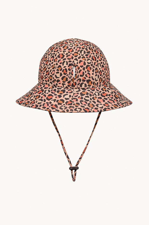 Girls Leopard Ponytail Bucket Sunhat