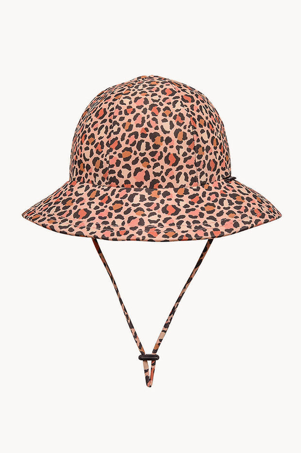 Girls Leopard Ponytail Bucket Sunhat