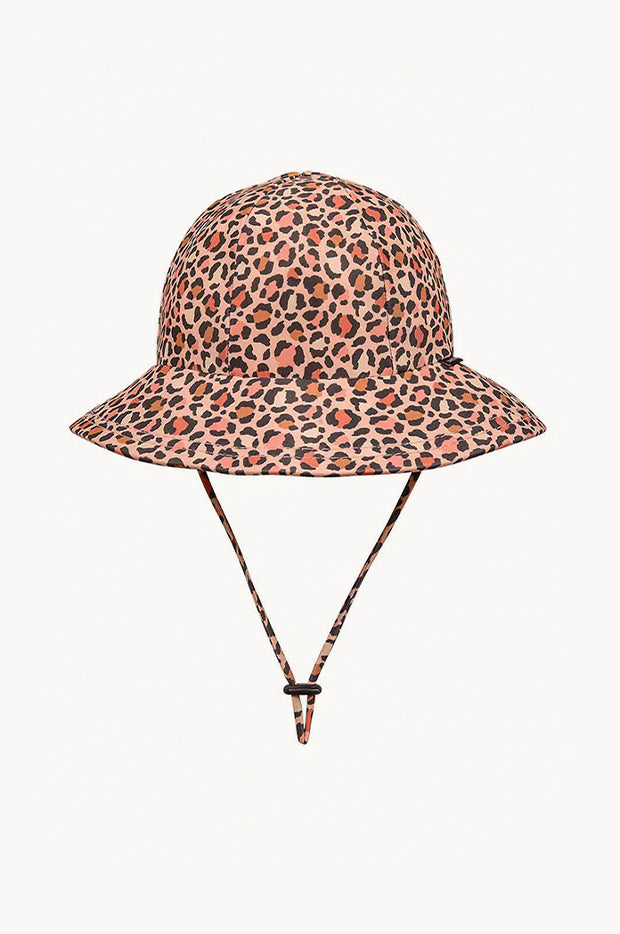 Girls Leopard Ponytail Bucket Sunhat