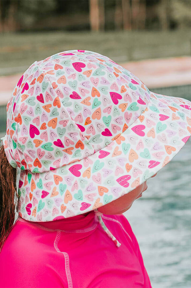 Girls Sweetheart Ponytail Bucket Sunhat