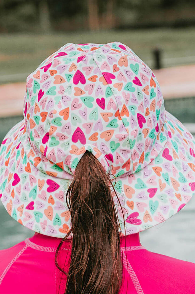 Girls Sweetheart Ponytail Bucket Sunhat