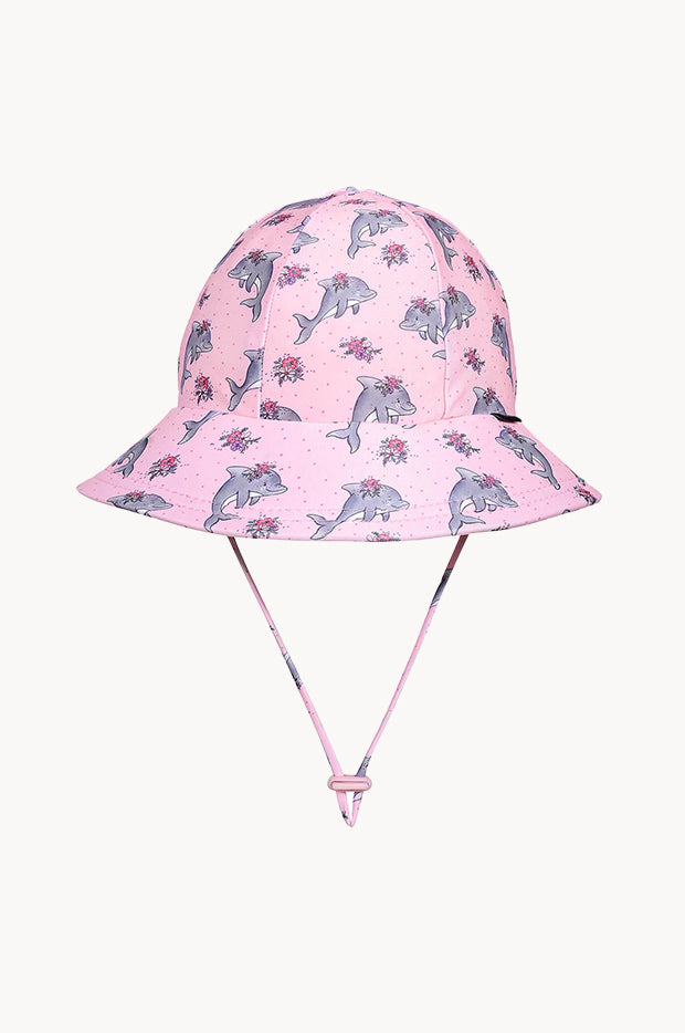 Girls Dolphin Ponytail Bucket Sunhat