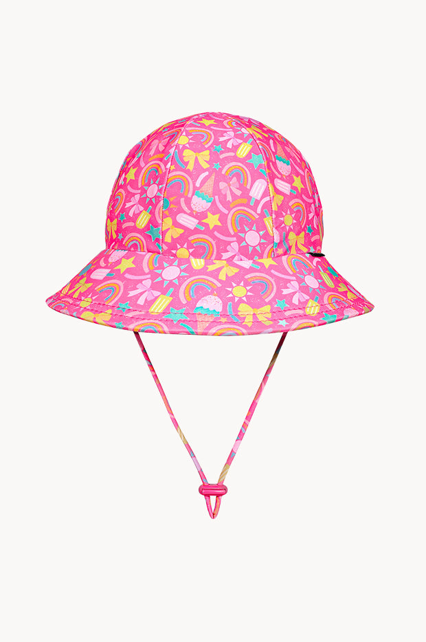 Girls Summertime Ponytail Bucket Sunhat
