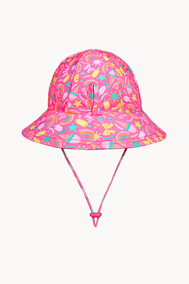 Girls Summertime Ponytail Bucket Sunhat