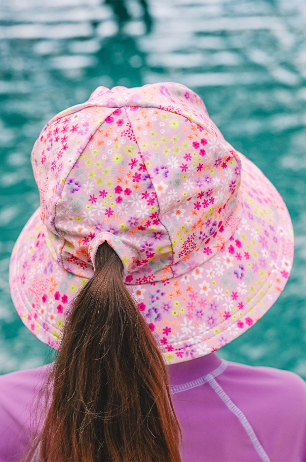 Girls Isla Ponytail Bucket Sunhat