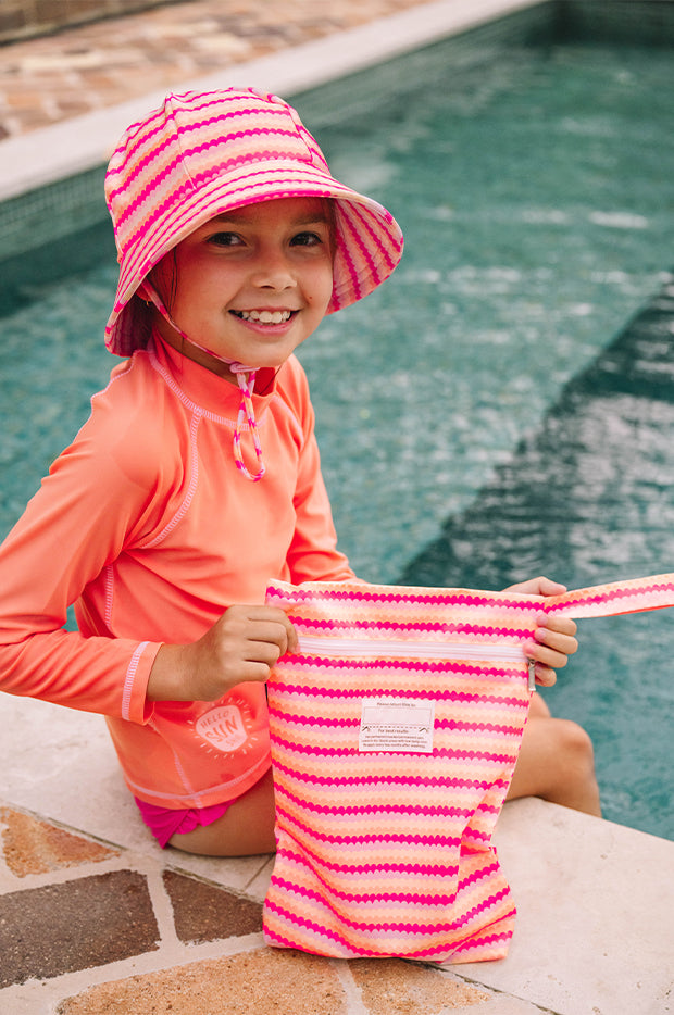 Girls Pearl Ponytail Bucket Sunhat