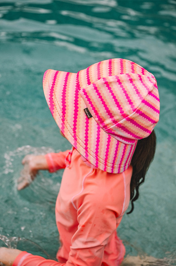 Girls Pearl Ponytail Bucket Sunhat