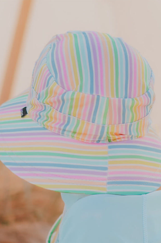 Girls Rainbow Classic Bucket Sunhat