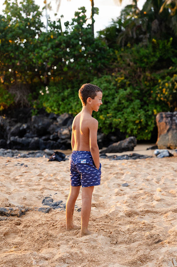 Boys Shark Attack Compression Lining Swim Short