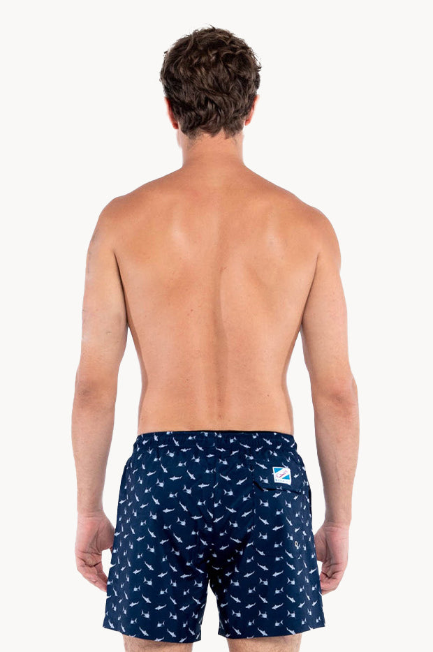 Mens Sharks Compression Lining Swim Short