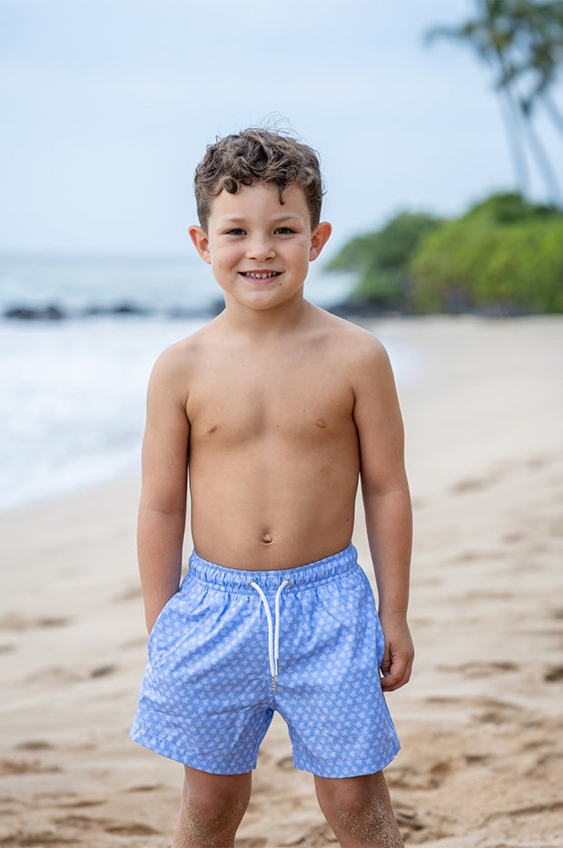Boys Tribal Turtles Compression Swim Short