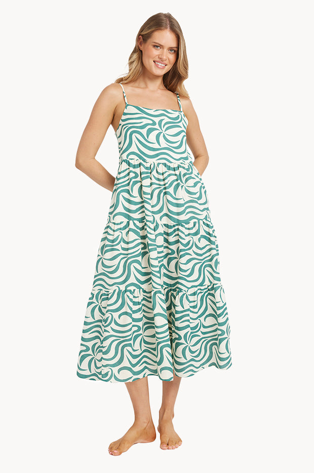 All The Waves Lost Love Maxi Dress S EVERGREEN All The Waves Lost Love Maxi Dress S EVERGREEN