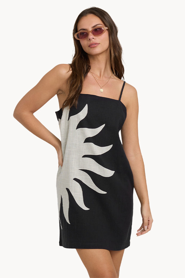 Sun Rays Mini Dress S BLACK/WHITE Sun Rays Mini Dress S BLACK/WHITE