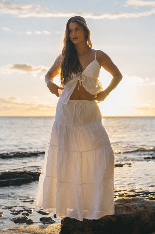 billabong white maxi dress Billabong Sway Away Maxi Dress In Salt Crystal - FREE* Shipping & Easy Returns
