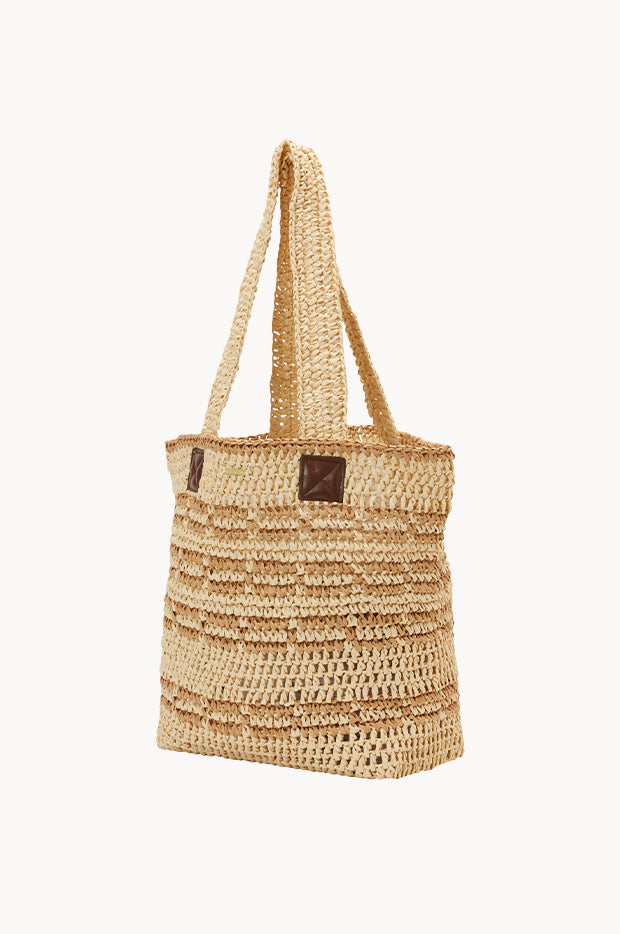 Live In The Sand Straw Tote Bag