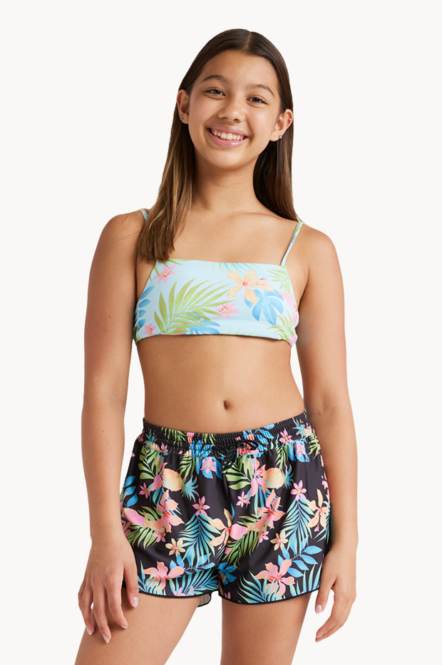 Billabong Girls In Da Jungle Swim Short Black Swimwear Galore AU