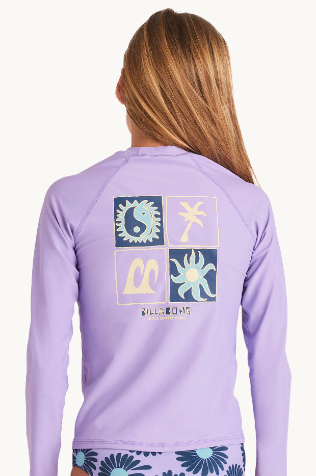 Girls Heat Wave Long Sleeve Suntop