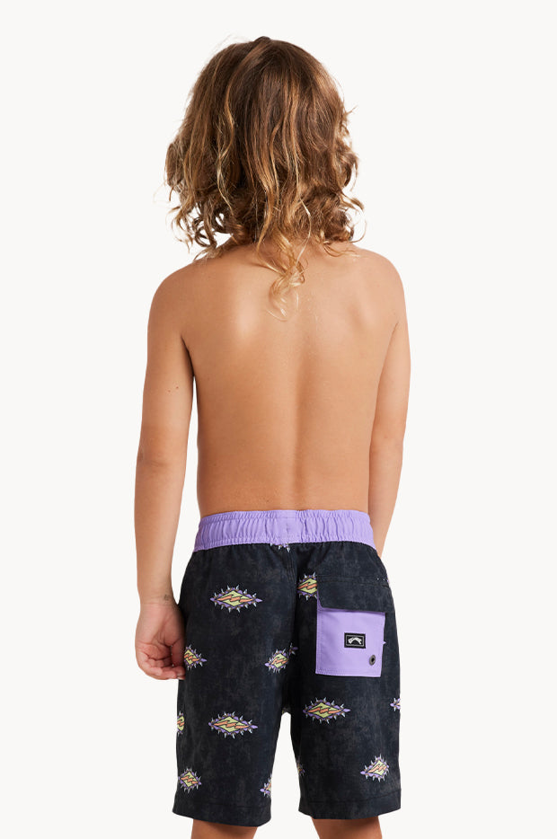 Boys Diamond Grit Layback Boardshort