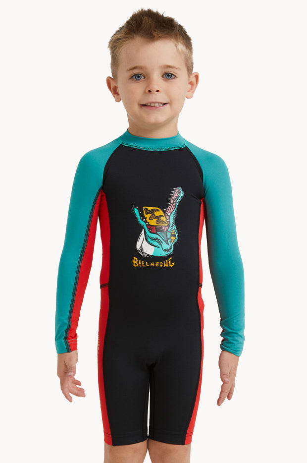 Billabong Boys Straya Long Sleeve Sunsuit Multi Swimwear
