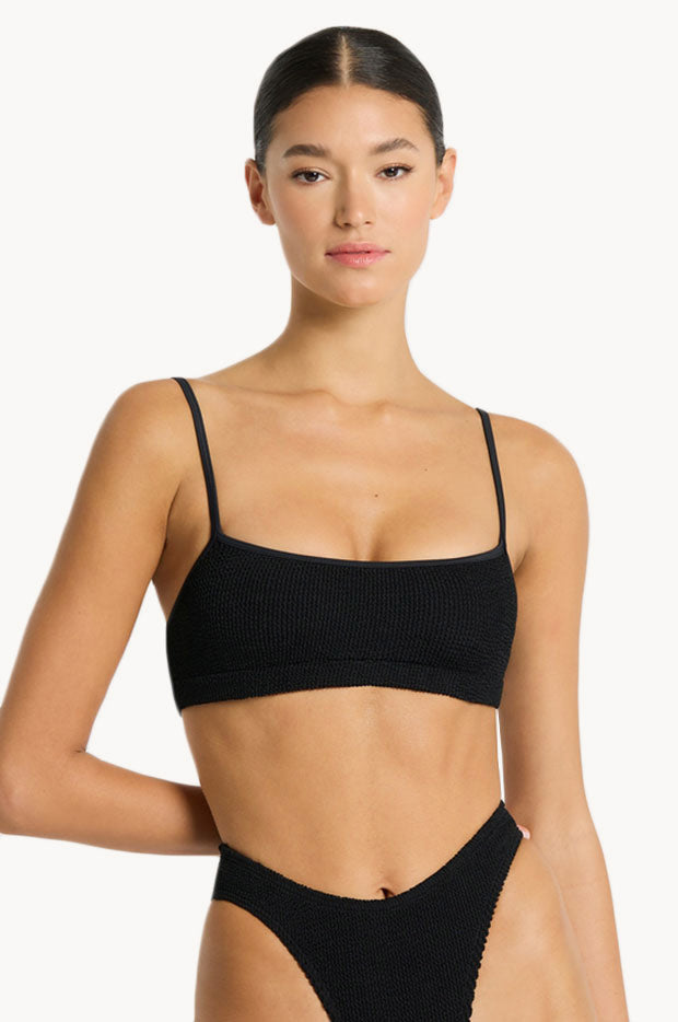 Bond-eye Eco Saint Strap Crop Black Swimwear Galore AU