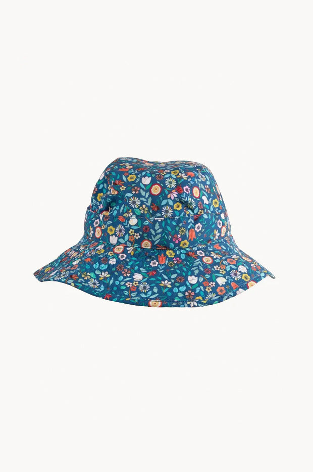 Girls Ditsy Blue Sunhat