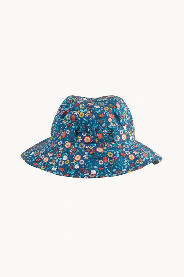 Girls Ditsy Blue Sunhat