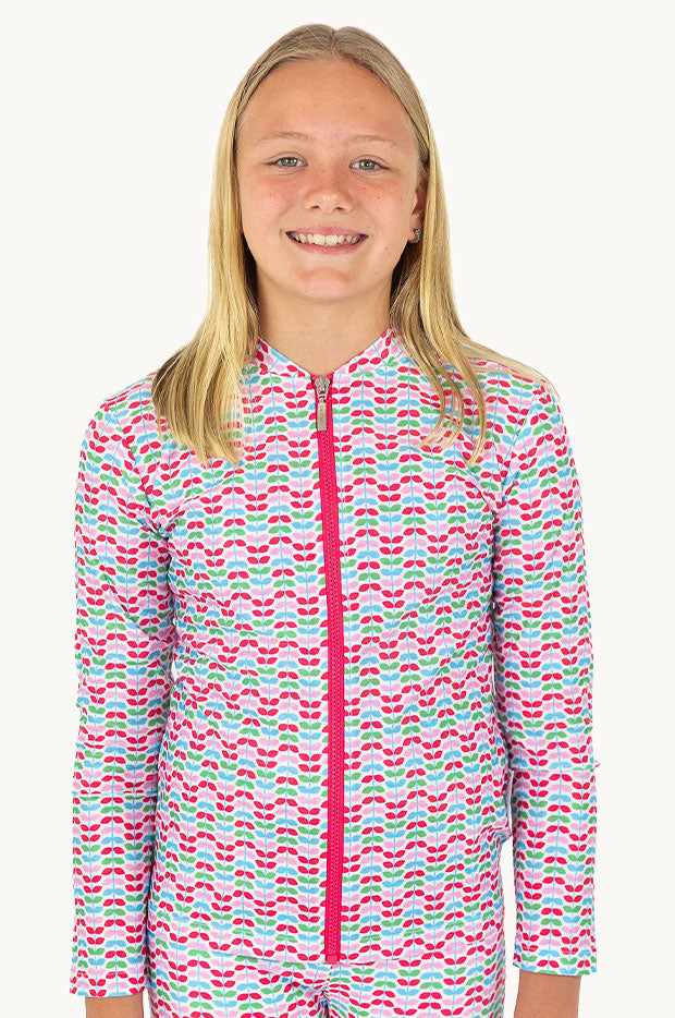 Girls Red Leaf Suntop