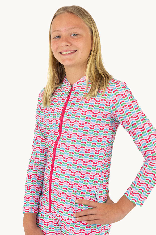 Girls Red Leaf Suntop