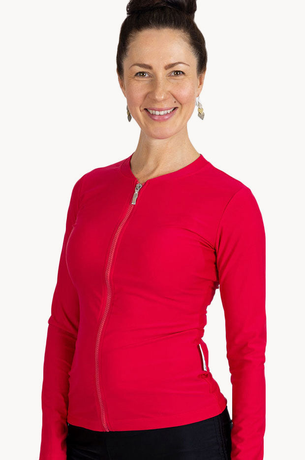 Mamiko Short Sleeve Zip Suntop main image 1
