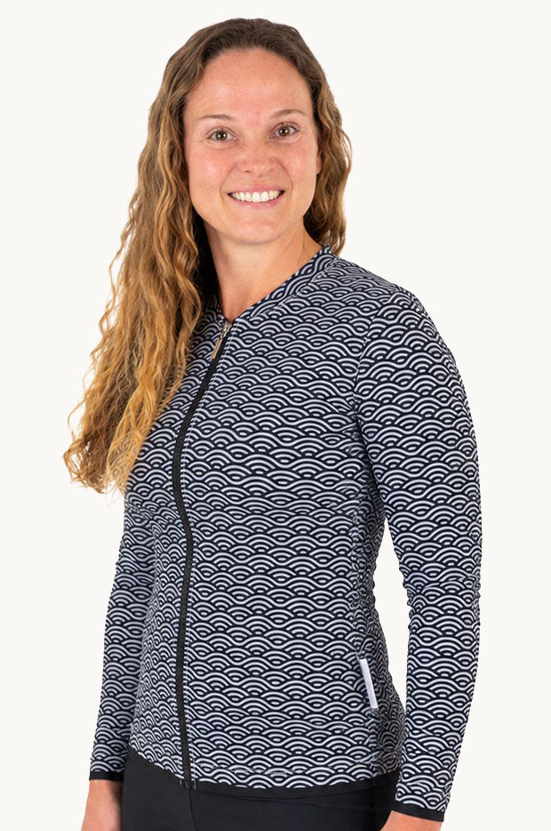 Sea Waves Long Sleeve Suntop
