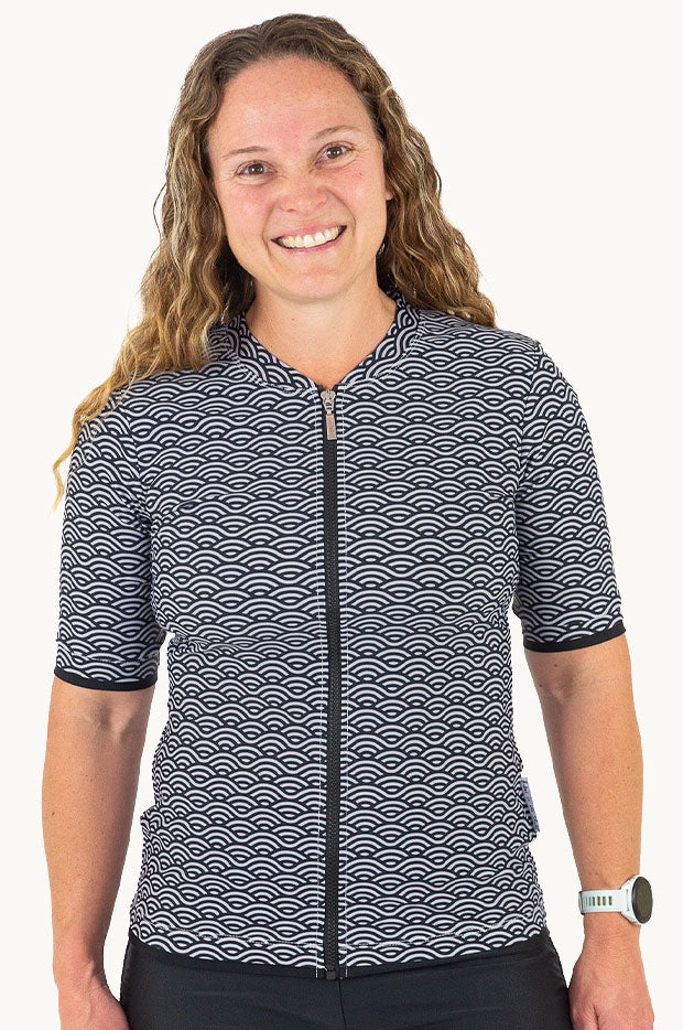 Sea Waves Short Sleeve Suntop