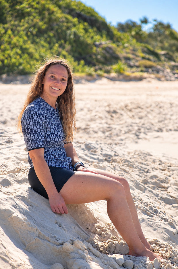 Sea Waves Short Sleeve Suntop
