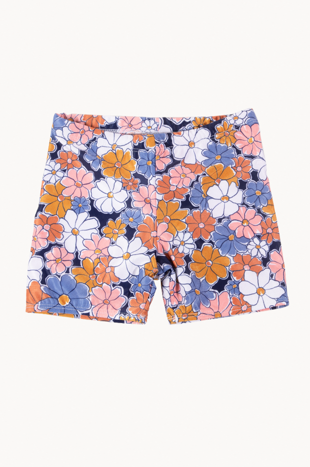 Girls Flower Power Swim Short