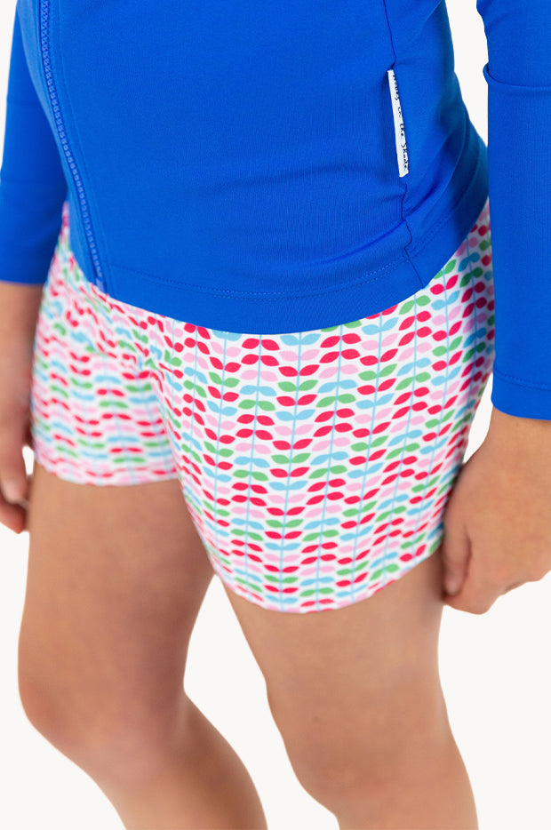 Girls Red Leaf Swim Short