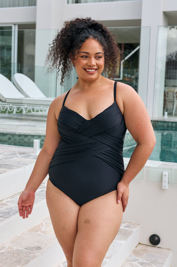 Plain Criss Cross One Piece