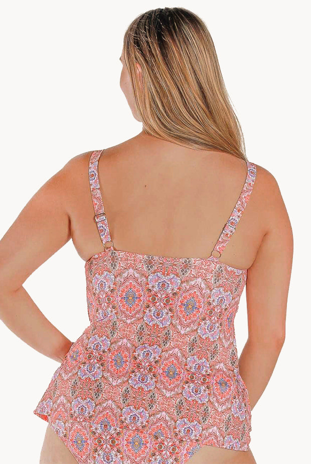 Amalfi Pink Scoop Neck Tankini Separate