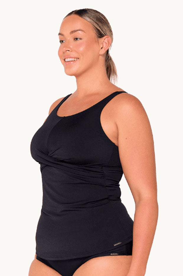 High Neck Twist Front Tankini Separate