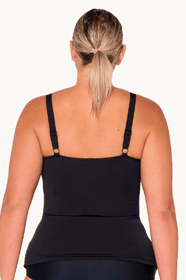 High Neck Twist Front Tankini Separate