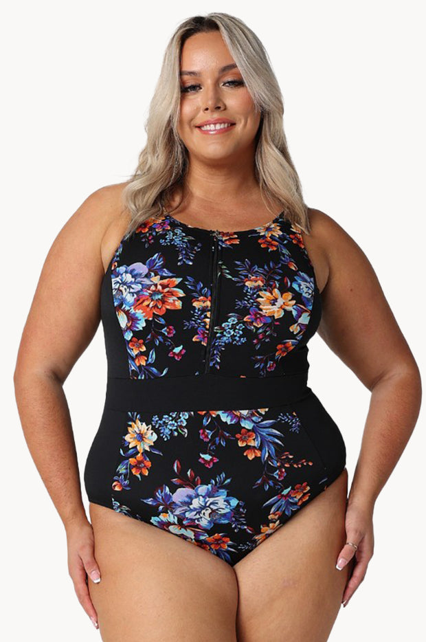 Catalina Zip High Neck One Piece