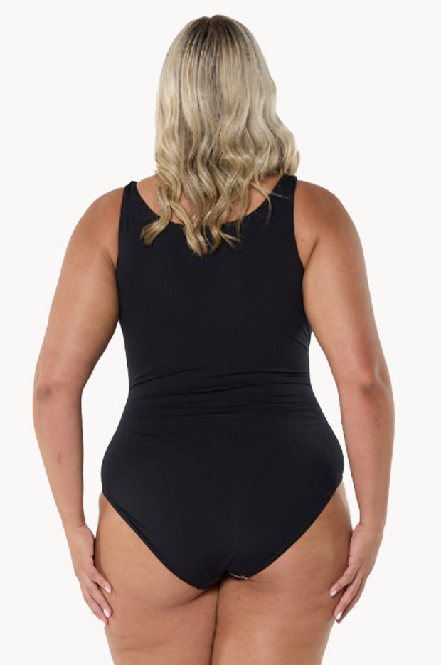 Caribbean Zip High Neck One Piece