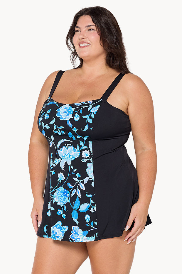 Corsica Wide Strap Swim Dress