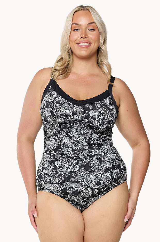 Mono Paisley DD/E Cup Underwire Tankini Separate