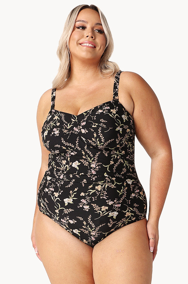 Wildflowers Twist Front Bandeau One Piece