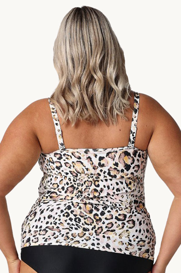 Snow Leopard Flounce Tankini Separate