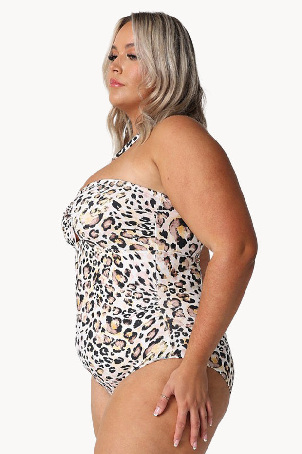 Snow Leopard Bandeau One Piece