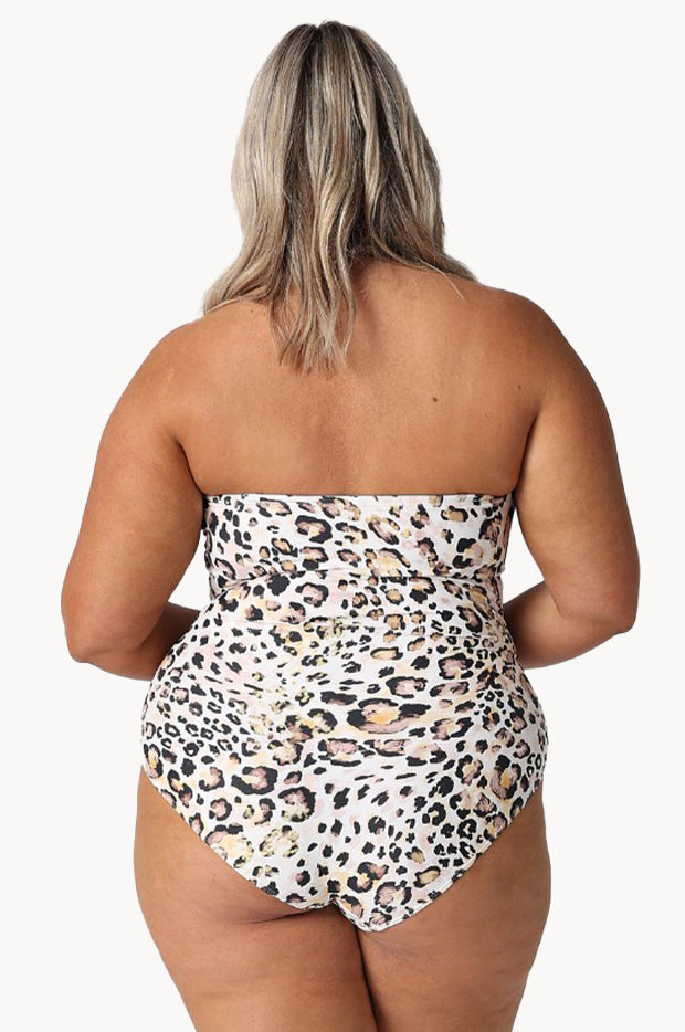 Snow Leopard Bandeau One Piece