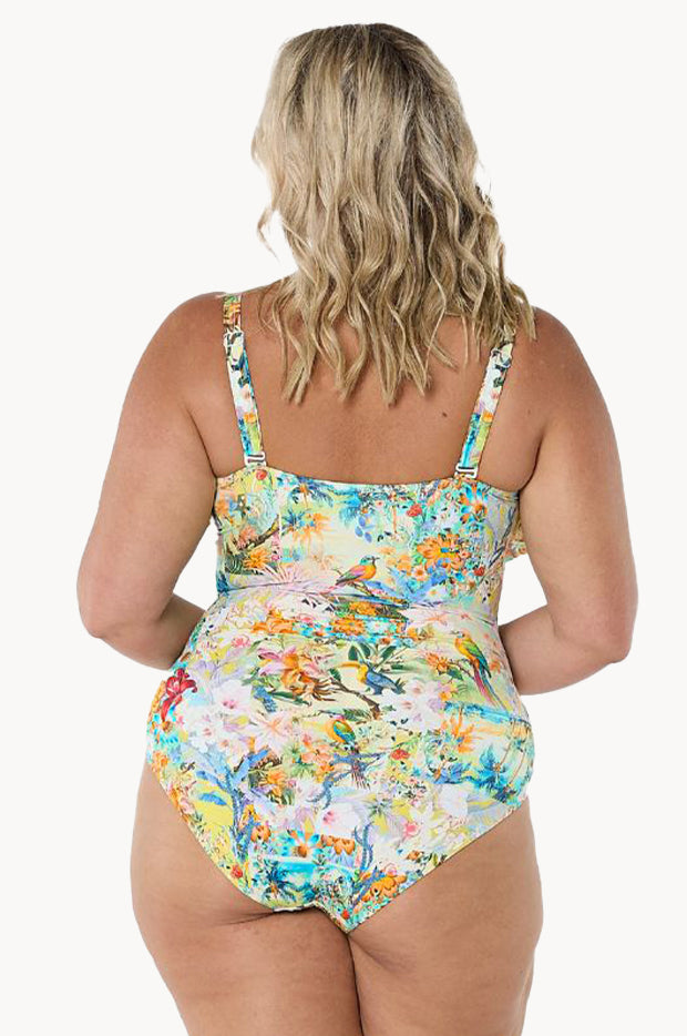 Tropicana Frill V Neck One Piece
