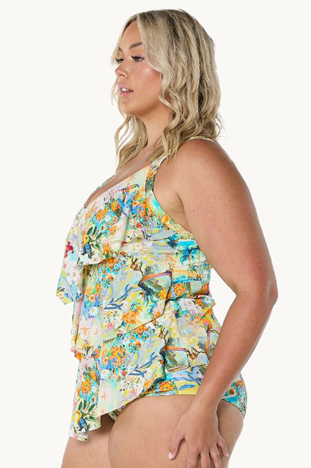 Tropicana Tiered Frill Tankini Separate